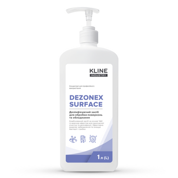 Дезінфікуючий засіб для обробки поверхонь та обладнання KLINE DEZONEX SURFACE 1л DS0007 фото