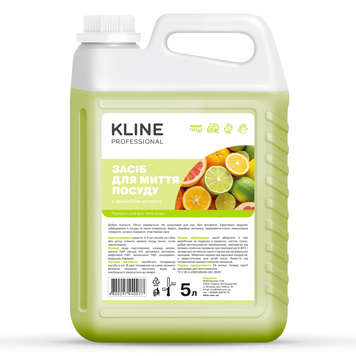 Засіб для миття посуду KLINE Цитрус 5л RM0026 фото