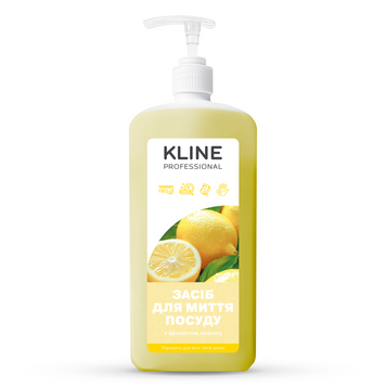Засіб для миття посуду KLINE Лимон 1л з дозатором RM0041 фото