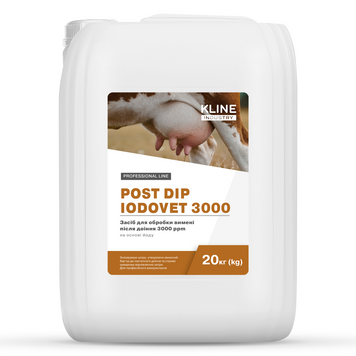 Засіб після доїння 3000ppm на основі йоду POST DIP IODOVET 3000 20кг RM0068 фото